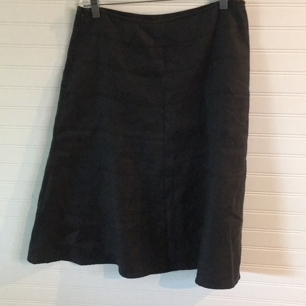 Charcoal Black Textured Skirt